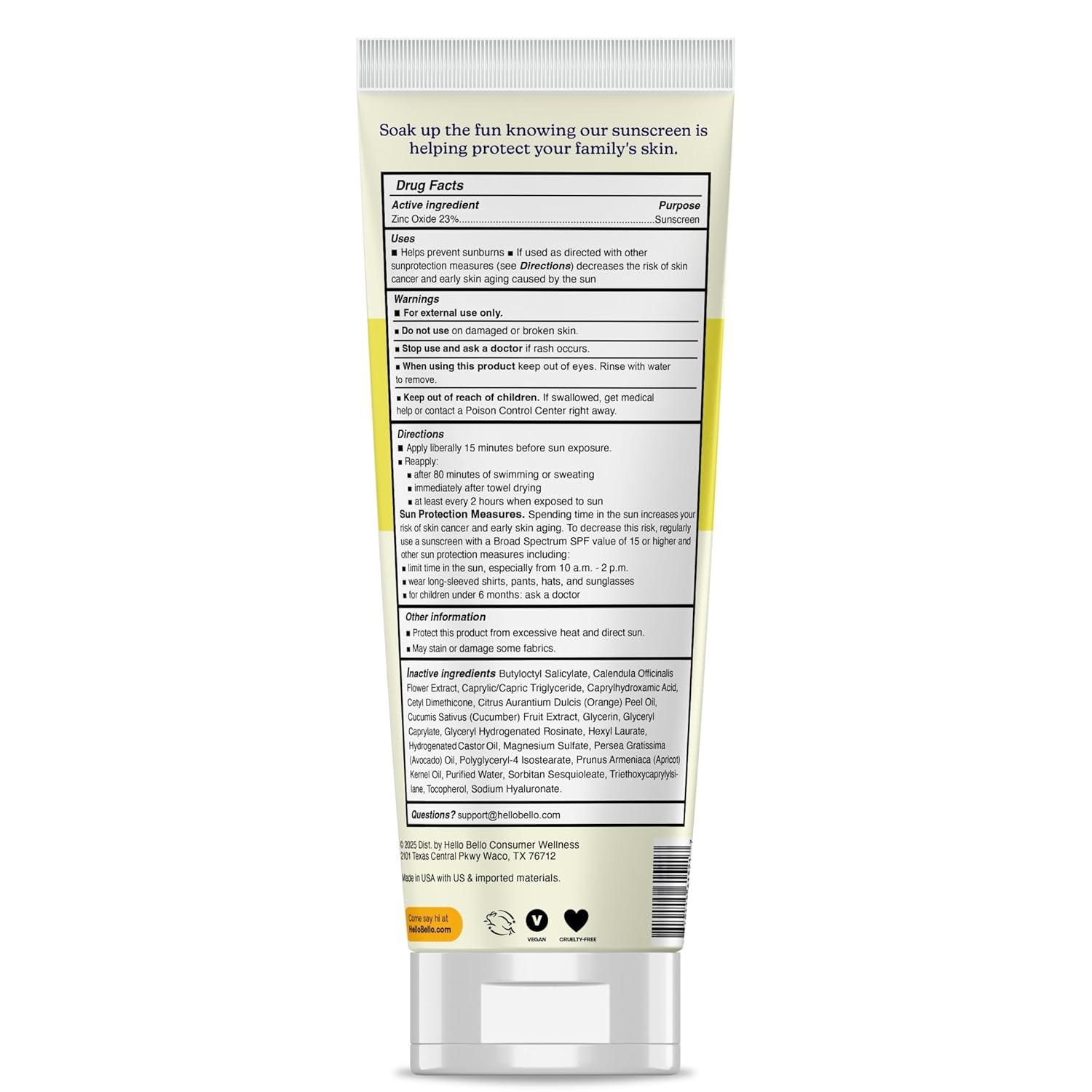 image:imageHello Bello Baby SPF 50 Mineral Face Body Sunscreen Stick Water Resistant Broad Spectrum UVA UVB Sun Protection 1ozBaby Mineral Sunscreen 5 oz Lotion 50 SPF