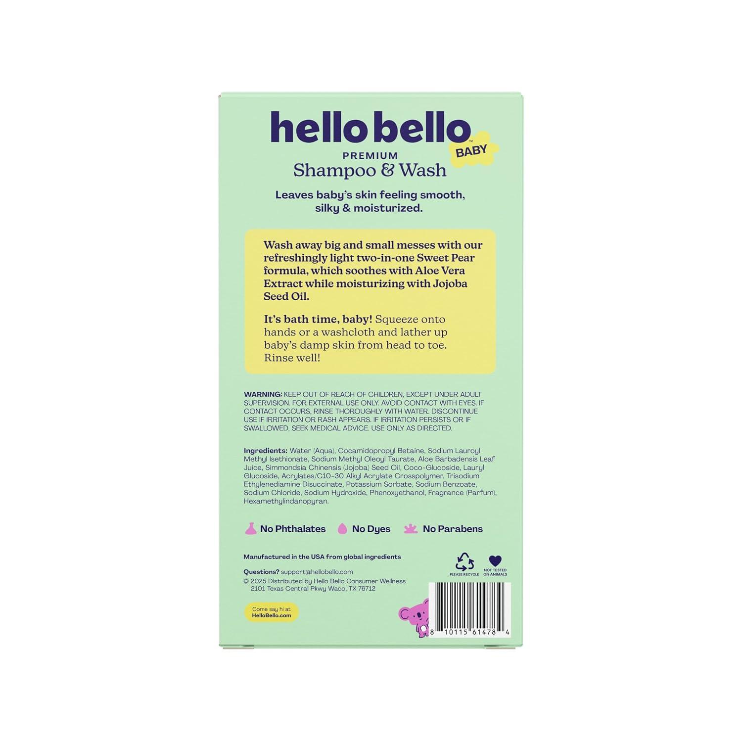 image:imageHello Bello Baby Shampoo amp Body Wash Honeysuckle Bloom Scented 10oz BottleSweet Pear