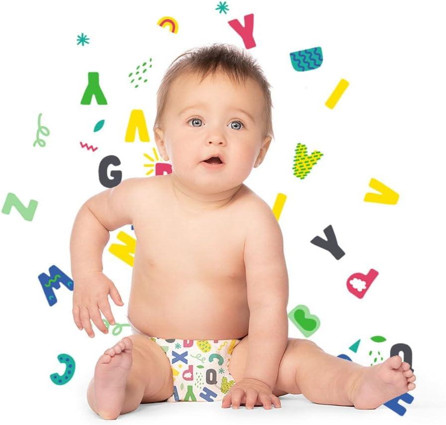 image:imageHello Bello Diapers Size 1 812 lbs Flower Child 128 Count Value Pack of Premium Disposable Baby Diapers Hypoallergenic with Soft ClothLike FeelAlphabet Soup