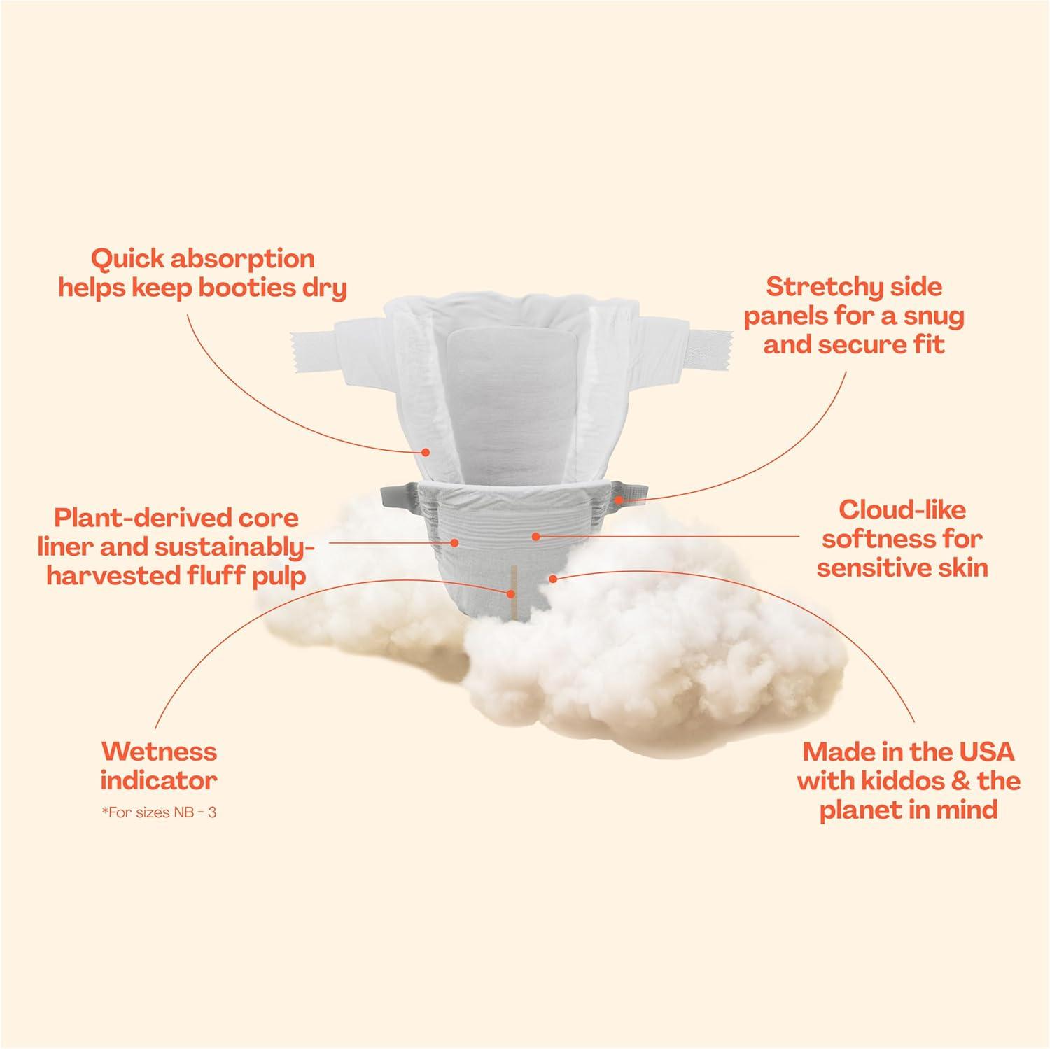 image:imageHello Bello Diapers Size 1 812 lbs Wild Cats 32 Count of Premium Disposable Baby Diapers Hypoallergenic with Soft ClothLike FeelAlphabet Soup
