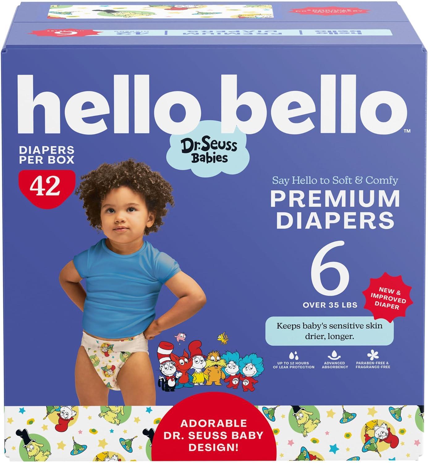 image:imageHello Bello Dr Seuss Babies Premium Diapers Size 1 82 Count Softness amp Protection for Sensitive SkinDr Seuss Babies