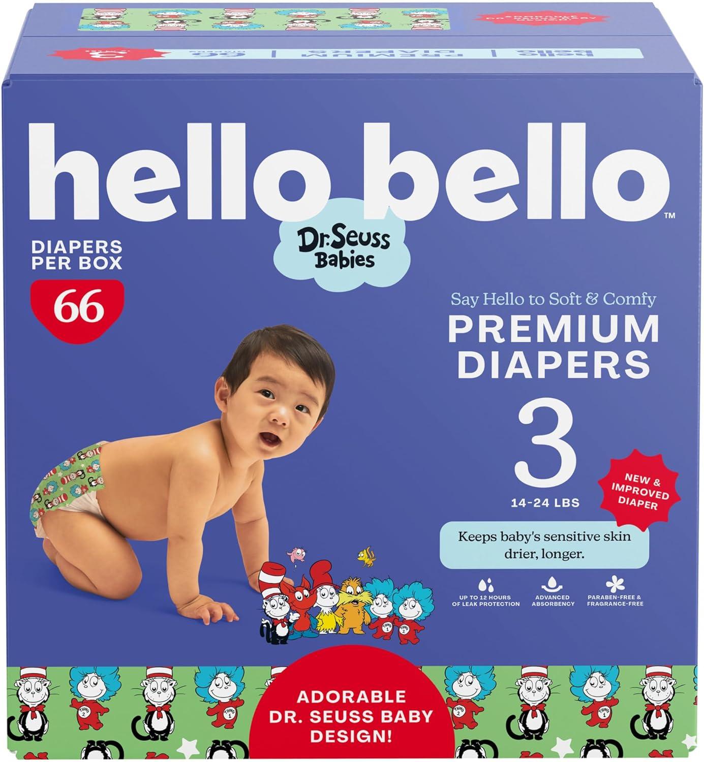 image:imageHello Bello Dr Seuss Babies Premium Diapers Size 1 82 Count Softness amp Protection for Sensitive SkinDr Seuss Babies