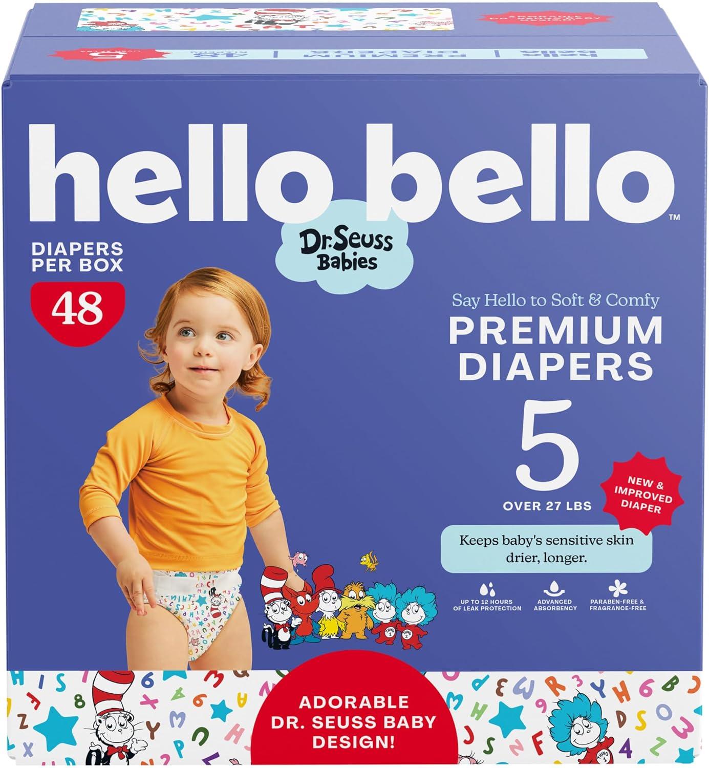 image:imageHello Bello Dr Seuss Babies Premium Diapers Size 1 82 Count Softness amp Protection for Sensitive SkinDr Seuss Babies