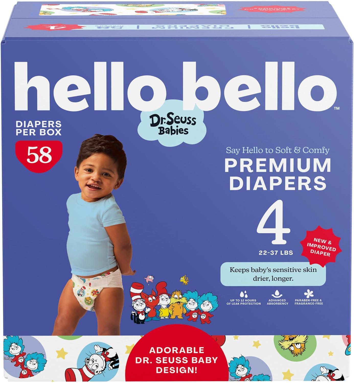 image:imageHello Bello Dr Seuss Babies Premium Diapers Size 1 82 Count Softness amp Protection for Sensitive SkinDr Seuss Babies