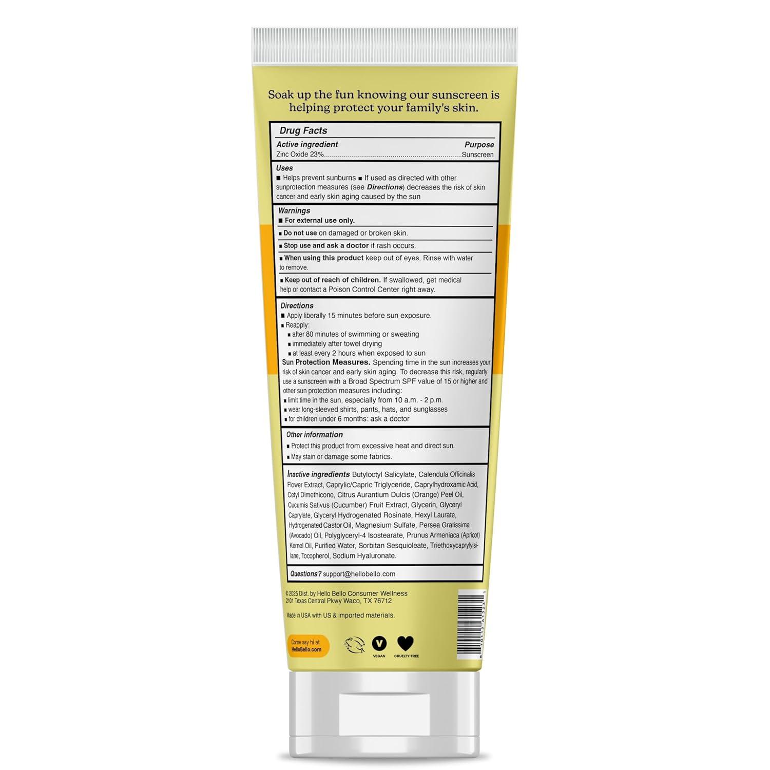 image:imageHello Bello Kids SPF 50 Mineral Sunscreen Lotion 10 Count Travel Packets Water Resistant Broad Spectrum UVA UVB Sun ProtectionKids Mineral Sunscreen 5 oz Lotion 50 SPF