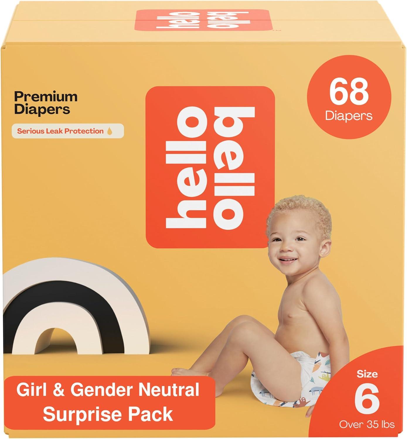 image:imageHello Bello Premium Diapers Size 1 812 lbs Surprise Pack for Boys 128 Count Hypoallergenic with Soft ClothLike Feel Assorted Boy amp Gender Neutral PatternsGirlNeutral Assorted Style