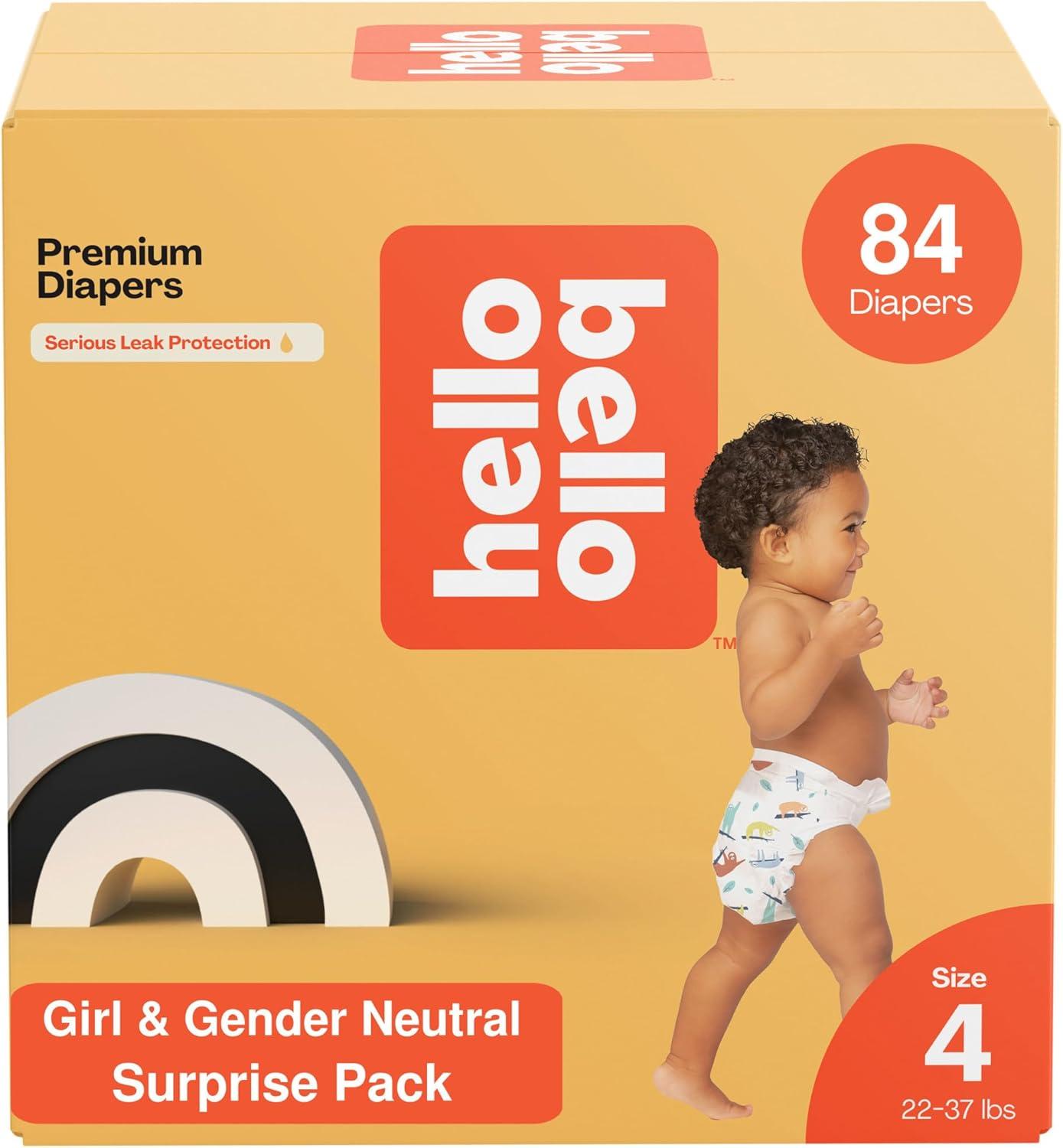 image:imageHello Bello Premium Diapers Size 1 812 lbs Surprise Pack for Boys 128 Count Hypoallergenic with Soft ClothLike Feel Assorted Boy amp Gender Neutral PatternsGirlNeutral Assorted Style