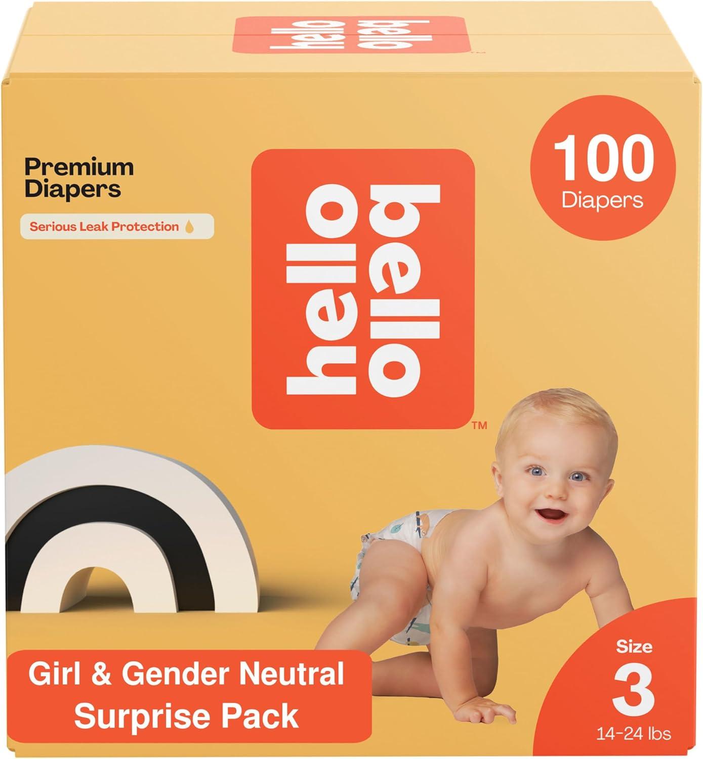 image:imageHello Bello Premium Diapers Size 1 812 lbs Surprise Pack for Boys 128 Count Hypoallergenic with Soft ClothLike Feel Assorted Boy amp Gender Neutral PatternsGirlNeutral Assorted Style