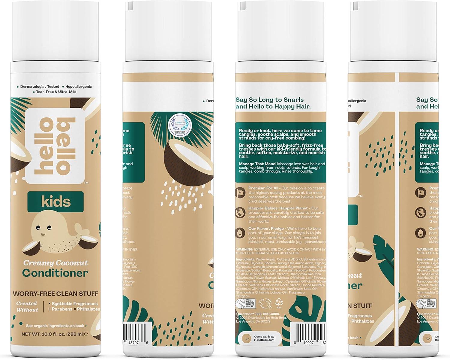 image:imageHello Bello Soft Lavender Conditioner Hypoallergenic pHBalanced amp DermatologistTested Plant Based Formula for Babies and Kids 10 FL OzCoconut