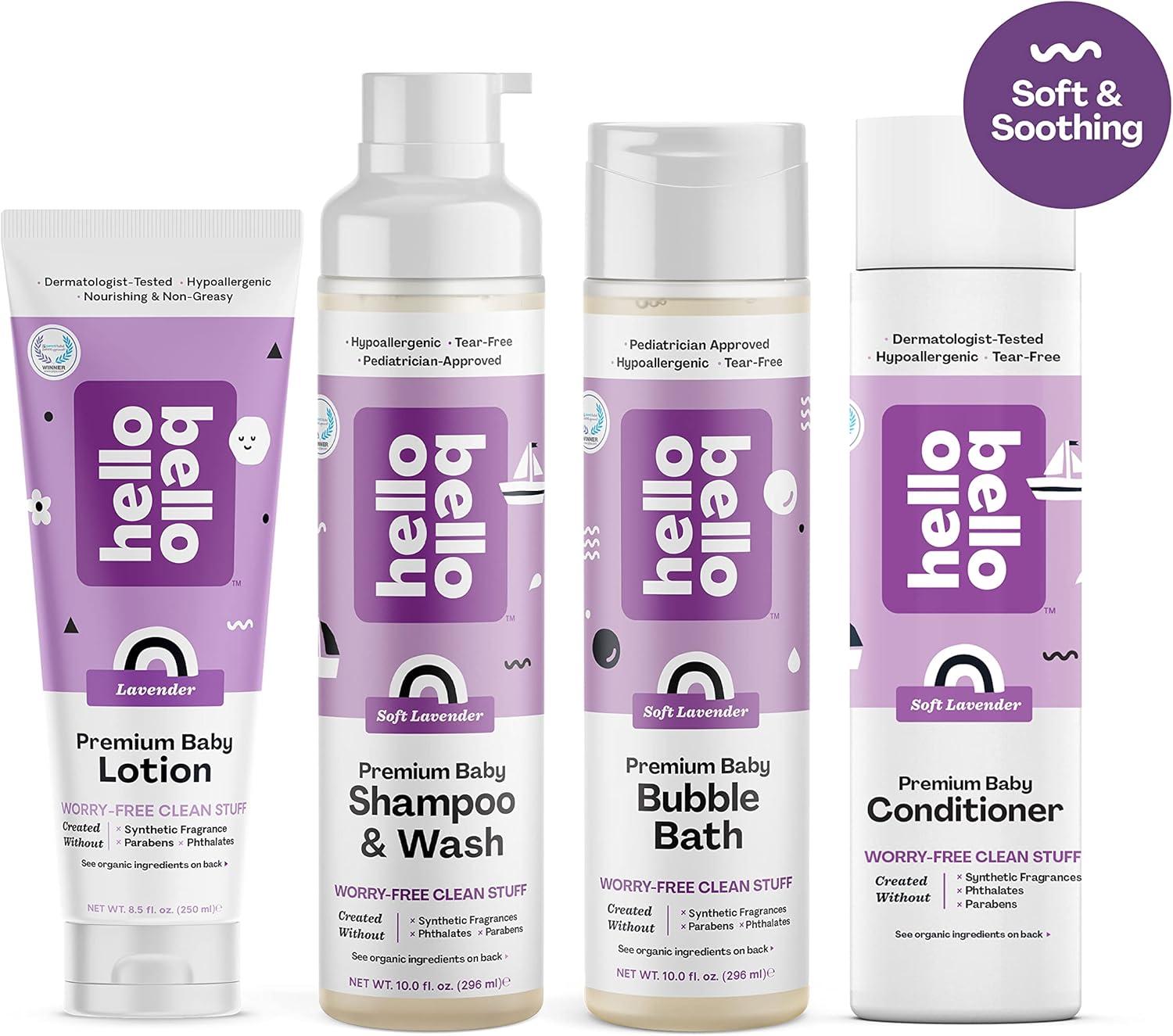 image:imageHello Bello Soft Lavender Conditioner Hypoallergenic pHBalanced amp DermatologistTested Plant Based Formula for Babies and Kids 10 FL OzSoft Lavender