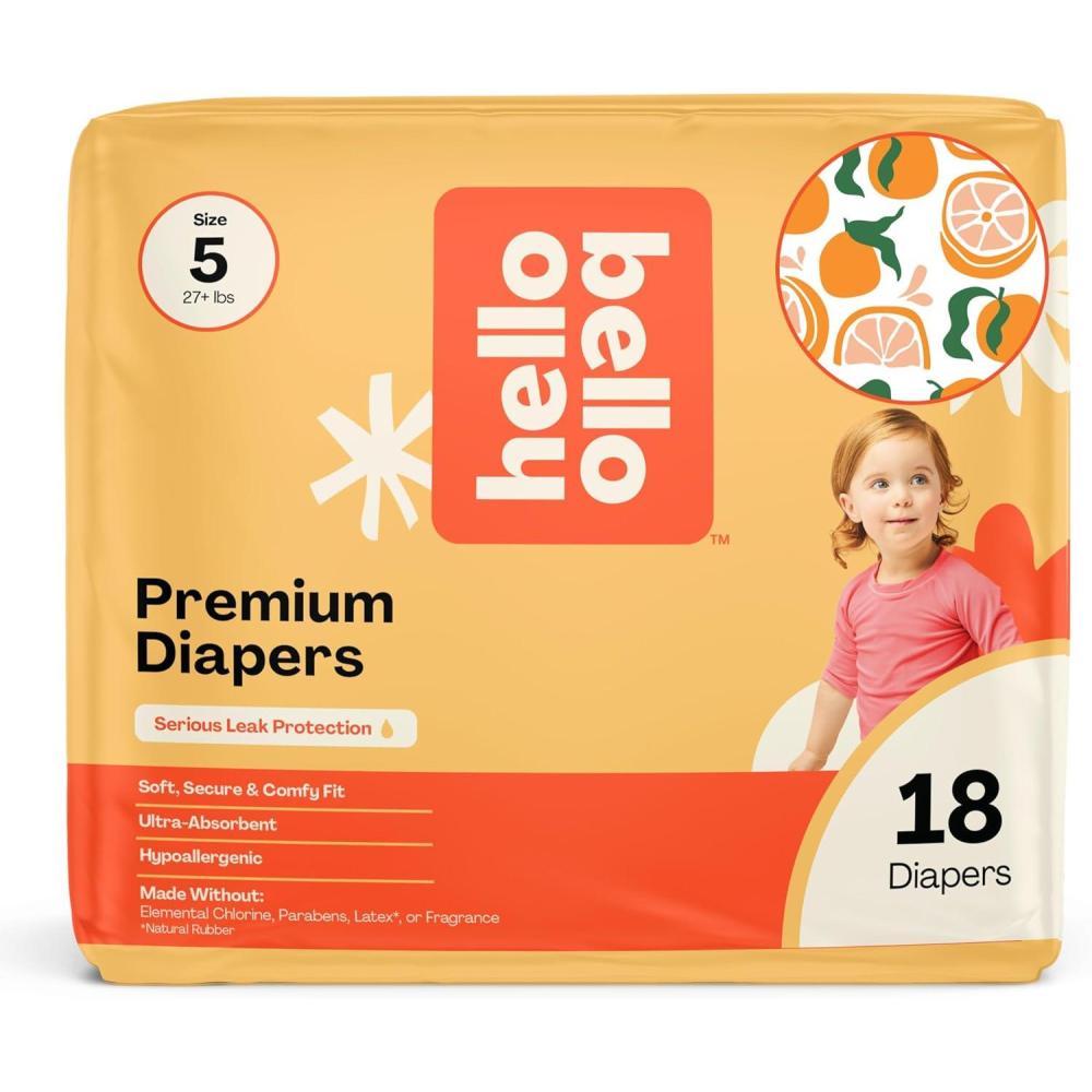 image:imageHello Bello Diapers Size 1 812 lbs Flower Child 128 Count Value Pack of Premium Disposable Baby Diapers Hypoallergenic with Soft ClothLike FeelMain Squeeze