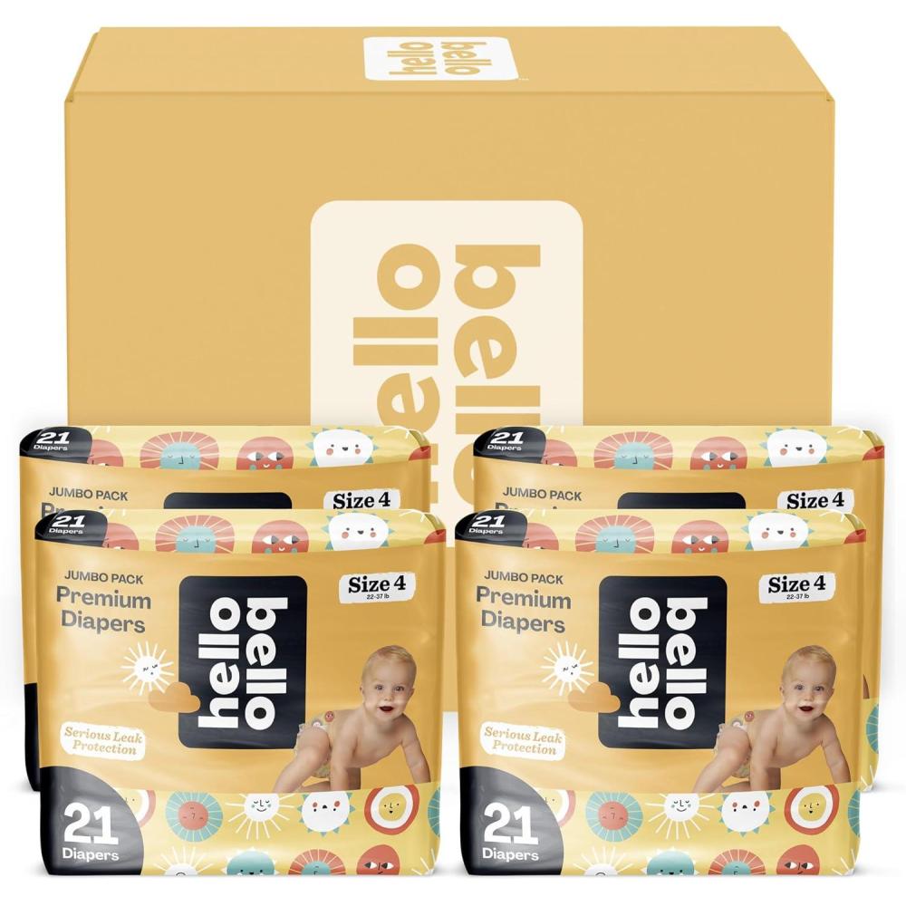 image:imageHello Bello Diapers Size 1 812 lbs Wild Cats 32 Count of Premium Disposable Baby Diapers Hypoallergenic with Soft ClothLike FeelSunnyside