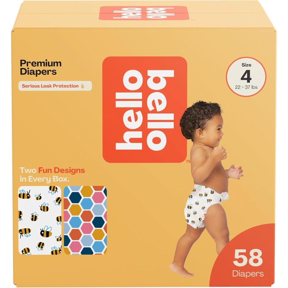 image:imageHello Bello Dr Seuss Babies Premium Diapers Size 1 82 Count Softness amp Protection for Sensitive SkinBusy Bees Hive Five Designs