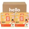 Hello Bello Diapers, Size 1 (8-12 lbs) Flower Child, 128 Count Value Pack of Premium Disposable Baby Diapers, Hypoallergenic with Soft, Cloth-Like Feel(Love Checks)