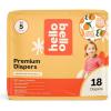 Hello Bello Diapers, Size 1 (8-12 lbs) Flower Child, 128 Count Value Pack of Premium Disposable Baby Diapers, Hypoallergenic with Soft, Cloth-Like Feel(Main Squeeze)