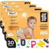 Hello Bello Diapers Size 2 | Extra-Absorbent | Hypoallergenic | Alphabet Soup | 120 Count, Pack of 4