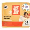 Hello Bello Dr. Seuss Baby Grinch Premium Diapers, Size NB (Up to 10 lbs), 76ct Plus Bonus Baby Wipes: Softness & Protection for Sensitive Skin(Safari Squad)
