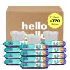 Hello Bello Premium Fragrance-Free Baby Wipes, with Chamomile & Aloe Extracts for Sensitive Skin – 12 Resealable Packs = 720 Total Wipes(60 Count (Pack of 12))