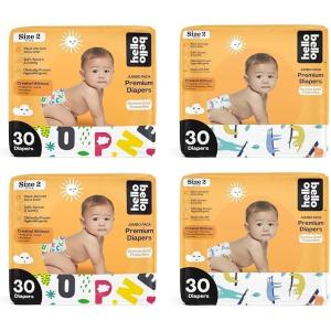 Hello Bello Premium Baby Diapers Size 2, 120 Count of Disposable, Extra-Absorbent, and Hypoallergenic Baby Diapers with Snug and Comfort Fit, Alphabet Soup (60) and Sleepy Sloth (60)