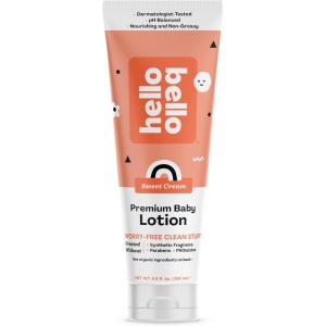 Hello Bello Premium Baby Lotion, Gentle Hypoallergenic Vegan Formula to Nourish and Moisturize, Sweet Cream Scent, 8.5 oz