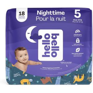 Hello Bello Premium Overnight Baby Diapers Size 3, 24 Count, Unisex, Ultra Absorbent and Soft Disposable Diapers for Babies and Toddlers(Size 5 (27+ lbs))