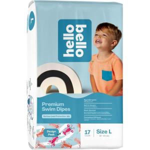 Hello Bello Premium Swim Diapers I Affordable and Eco-Friendly Disposable Swim Dipes for Babies and Kids I Size Medium(Large (32 – 40 Pound))