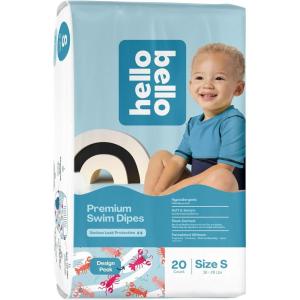 Hello Bello Premium Swim Diapers I Affordable and Eco-Friendly Disposable Swim Dipes for Babies and Kids I Size Medium(Small (16 – 28 Pound))