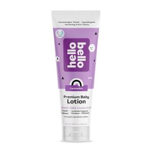 Hello Bello premium Baby Lotion | Vegan and Cruelty Free Moisturizing, Non-Greasy Lotion for babies and Kids | Fragrance Free | 8.5 FL Oz (1 Pack)(Lavender)