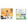 Hello Bello Premium Baby Diapers Size 4, 21 Count of Disposable Comfort Fit Diapers – Design: Alphabet Soup + Hyland’s Baby – Organic Cough & Immune Day & Night Combo Pack (4 fl oz)