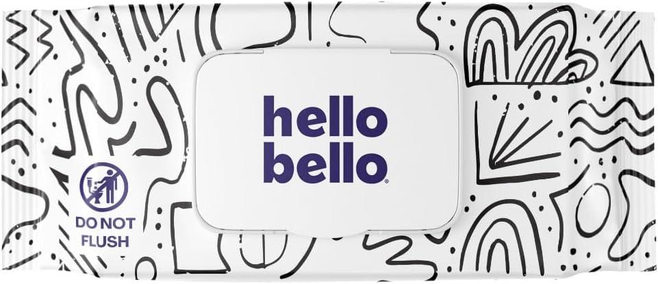 image:imageHello Bello Premium Wipes Designed for Sensitive Skin with Chamomile amp Aloe Extracts Flower Pop 9 Resealable Packets 540 Total WipesPlayful Sketches