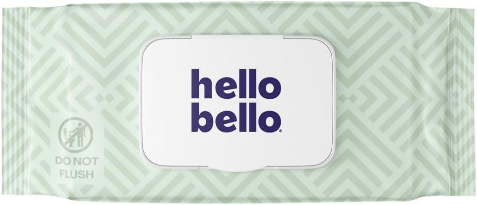 image:imageHello Bello Premium Wipes Designed for Sensitive Skin with Chamomile amp Aloe Extracts Flower Pop 9 Resealable Packets 540 Total WipesSimply Sage