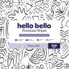 Hello Bello Premium Wipes, Designed for Sensitive Skin with Chamomile & Aloe Extracts, Flower Pop (9 Resealable Packets = 540 Total Wipes)(Playful Sketches)