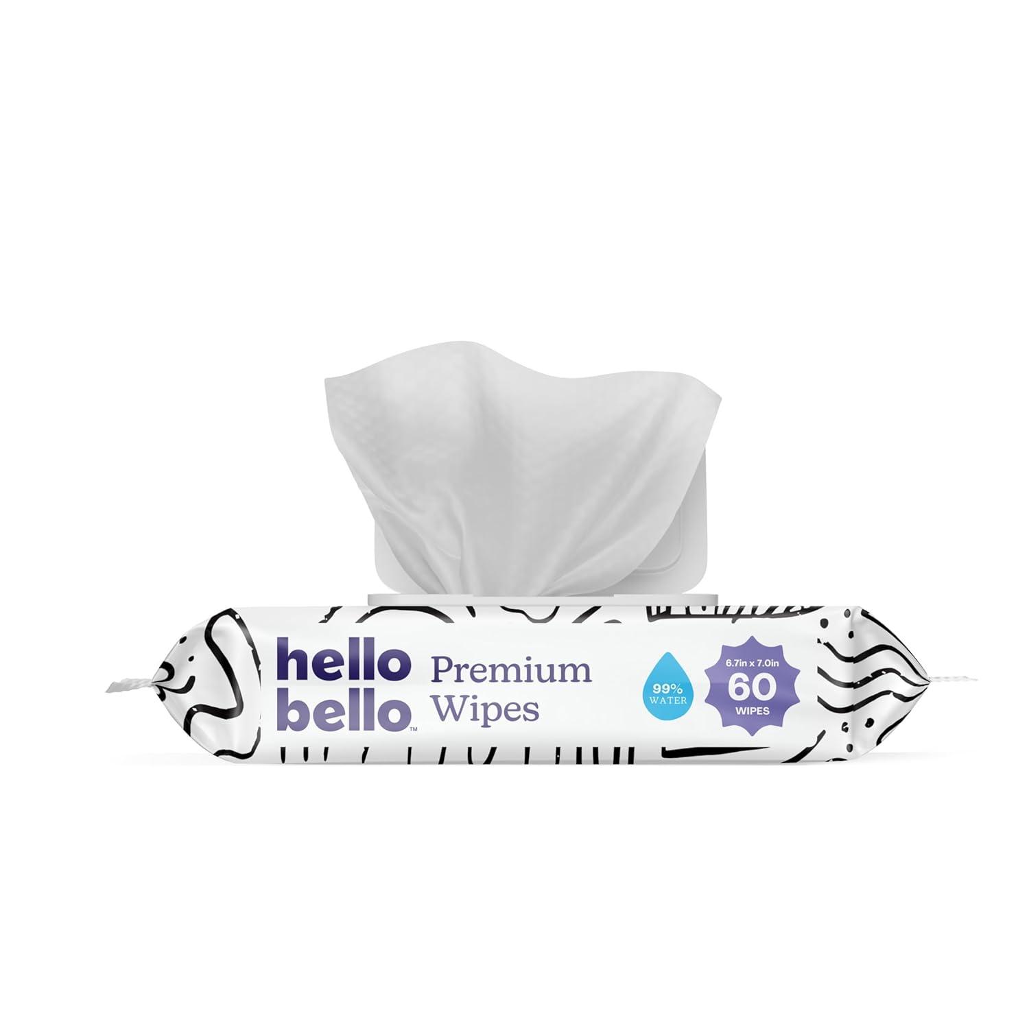 image:imageHello Bello Premium FragranceFree Travel Size Baby Wipes with Chamomile amp Aloe Extracts for Sensitive Skin 1 Resealable Pack 20 Total Wipes Pack of 5Playful Sketches