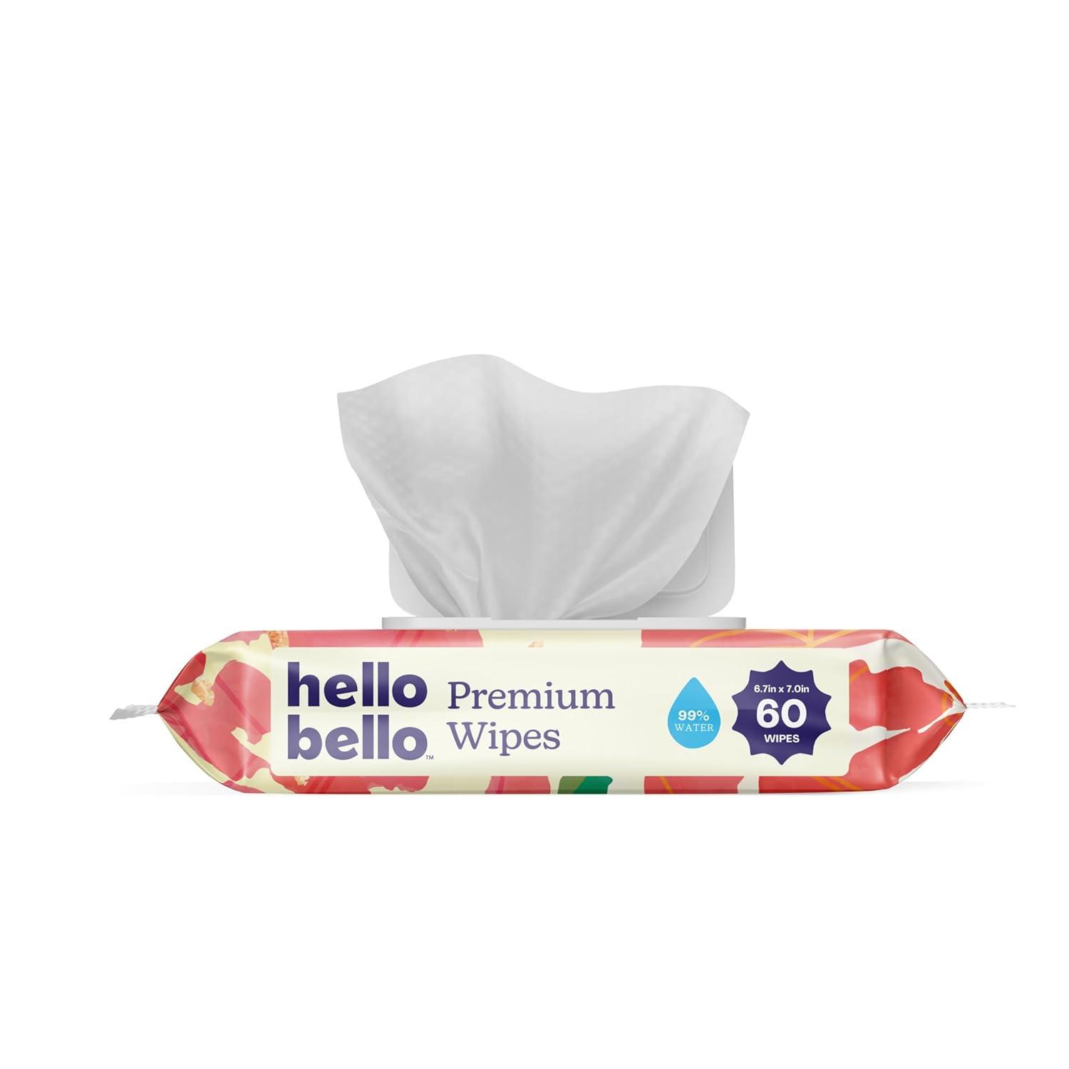 image:imageHello Bello Premium FragranceFree Travel Size Baby Wipes with Chamomile amp Aloe Extracts for Sensitive Skin 1 Resealable Pack 20 Total Wipes Pack of 5Rosy Posy