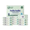 Hello Bello Premium Fragrance-Free Travel Size Baby Wipes, with Chamomile & Aloe Extracts for Sensitive Skin – 1 Resealable Pack : 20 Total Wipes (Pack of 5)(Simply Sage)