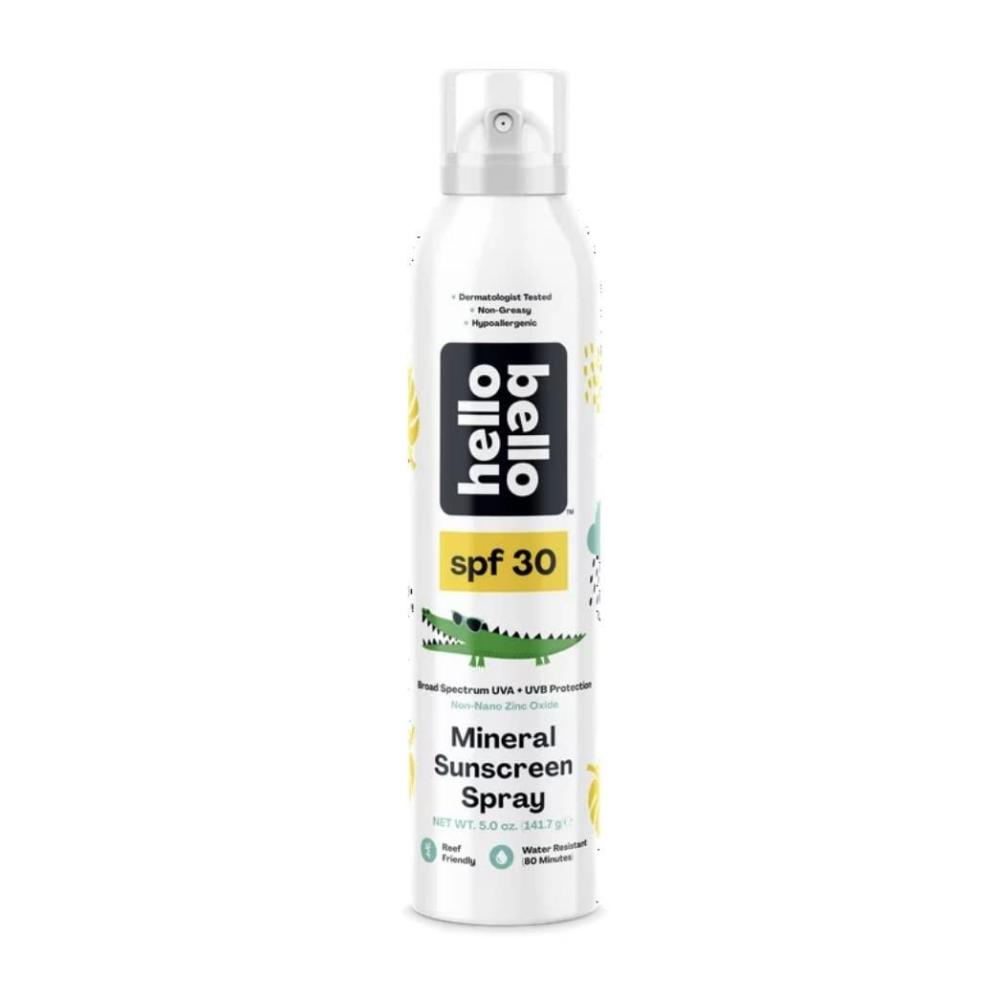 image:imageHello Bello Mineral Sunscreen Spray SPF 30 Broad Spectrum UVA and UVB Protection Reef Friendly and Water Resistant Hypoallergenic5 Fl Oz Pack of 1