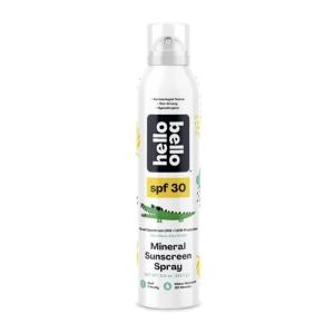 Hello Bello Mineral Sunscreen Spray SPF 30, Broad Spectrum UVA and UVB Protection, Reef Friendly and Water Resistant, Hypoallergenic(5 Fl Oz (Pack of 1))