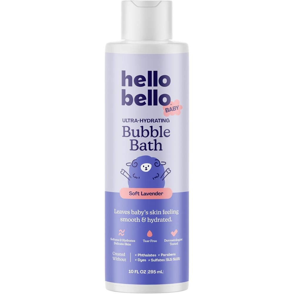 image:imageHello Bello Baby Premium Bubble Bath Fragrance Free for Sensitive Skin 10oz BottleSoft Lavender