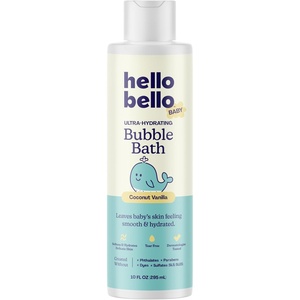 Hello Bello Baby Premium Bubble Bath, Fragrance Free for Sensitive Skin, 10oz Bottle(Coconut Vanilla)