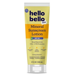 Hello Bello Mineral SPF 50 Face & Body Sunscreen Stick, Water Resistant and Reef Friendly Roll On Sun Protection, 1oz(Kids Mineral Sunscreen 5 oz Lotion – 50 SPF)